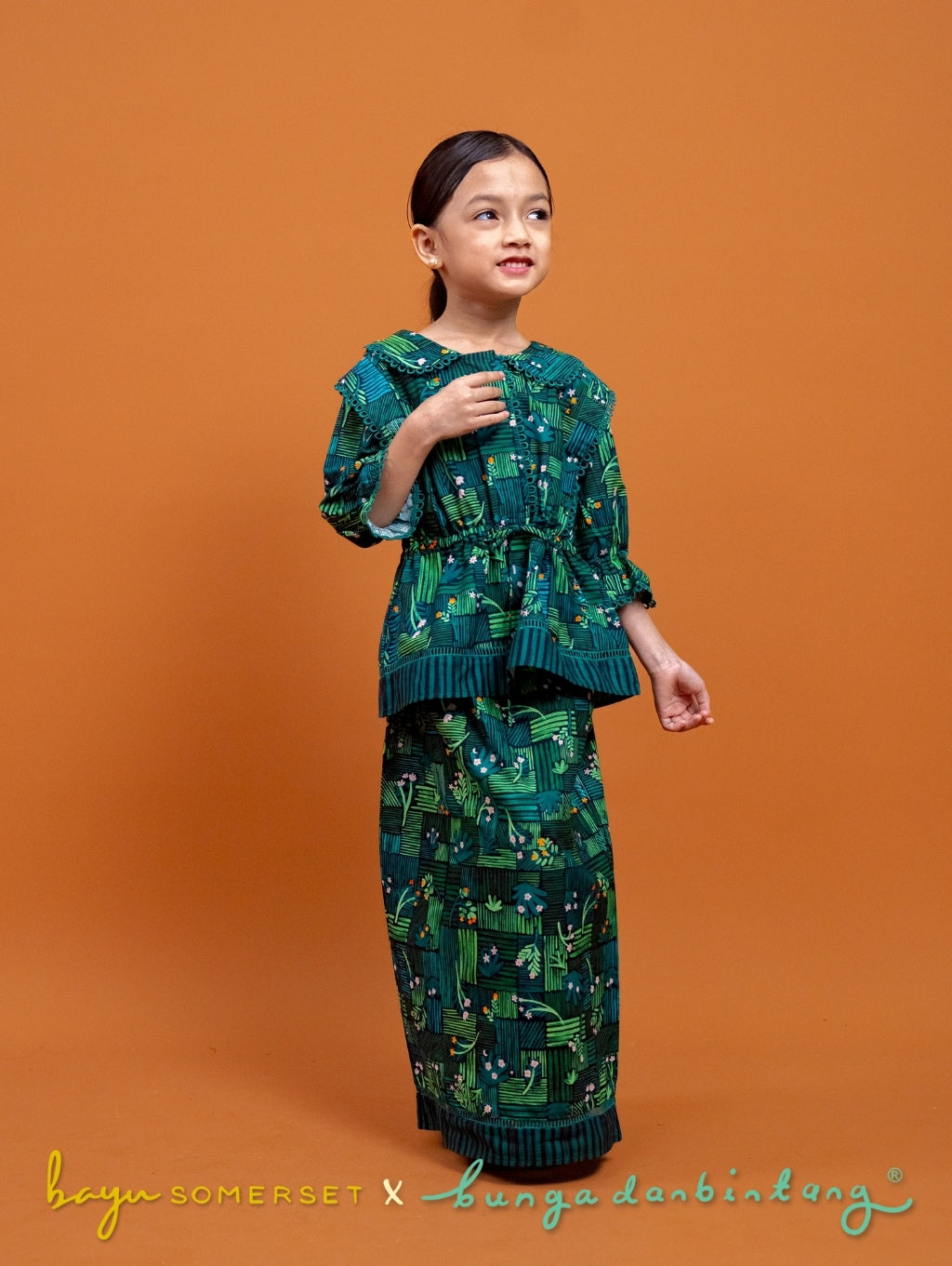 (BS X Bunga dan Bintang) KIDS Tallulah Set in Kasih Black