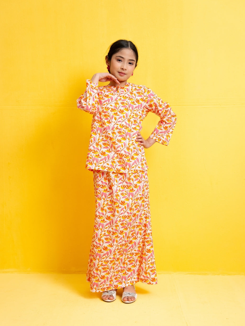 KIDS Marlowe Kurung in Pink