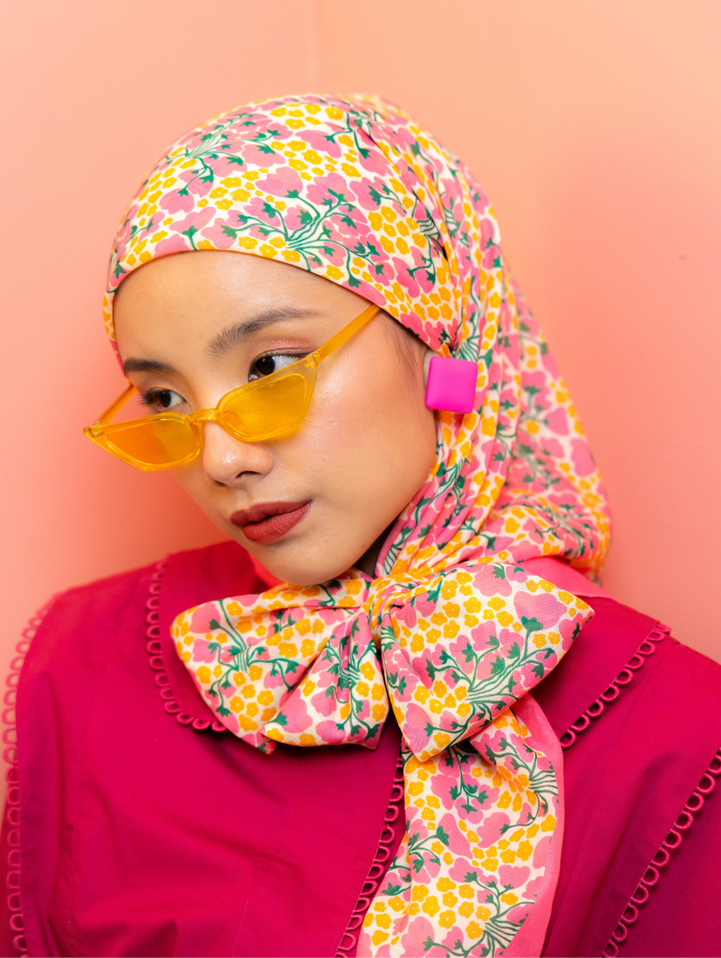 Square Scarf - Eulalia Pink