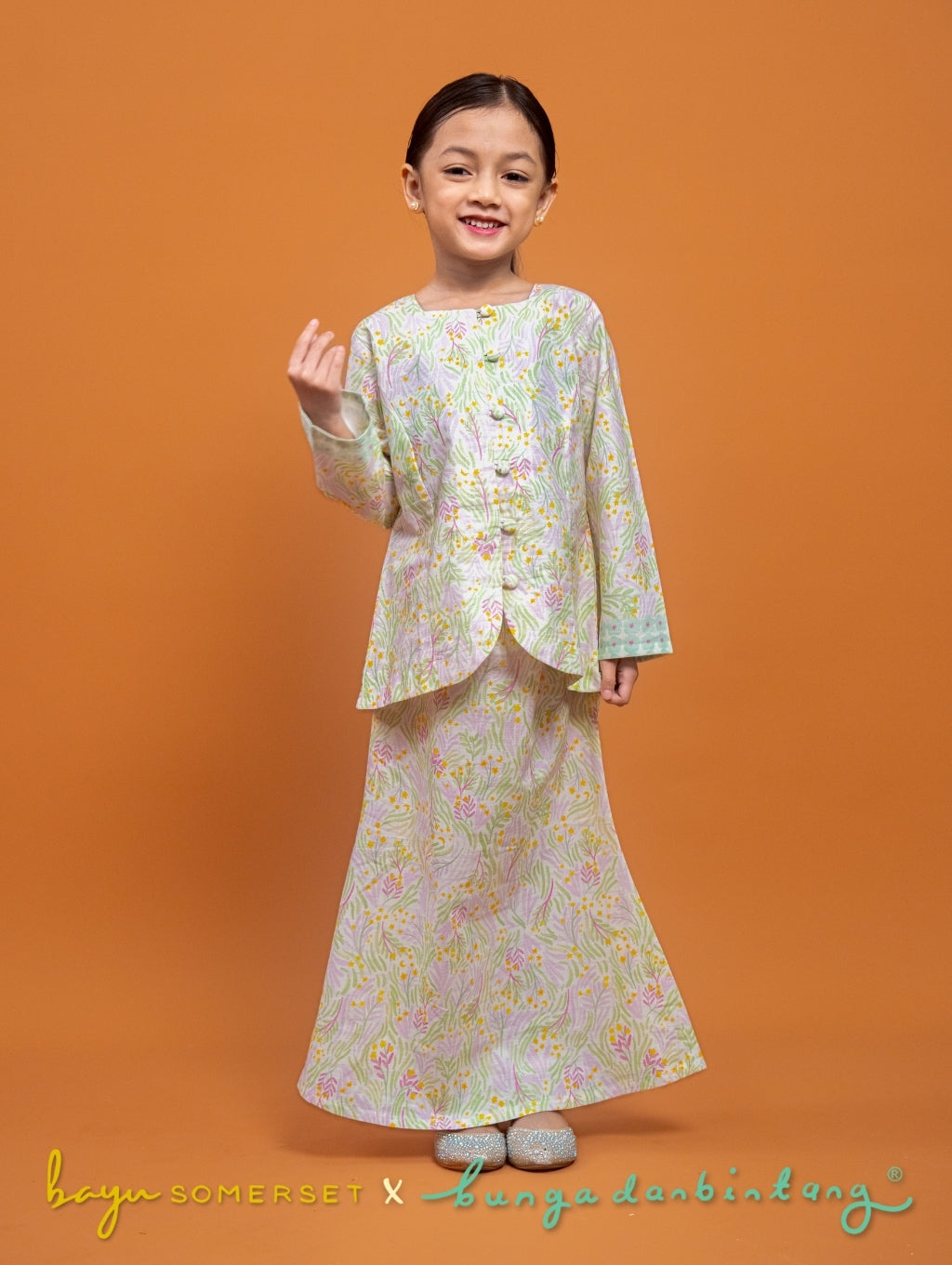 (BS X Bunga dan Bintang) KIDS Nadi Kebaya - Ayu Green