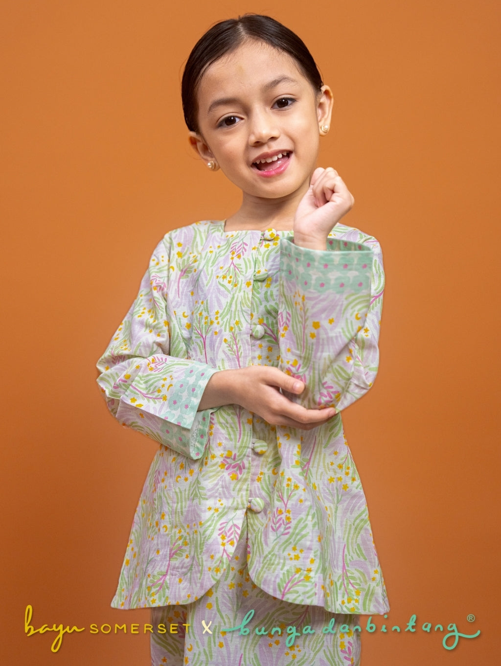 (BS X Bunga dan Bintang) KIDS Nadi Kebaya - Ayu Green