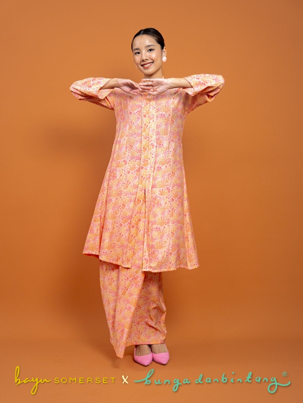 (BS X Bunga dan Bintang) Rosa Maxi Kebaya in Indah Pink