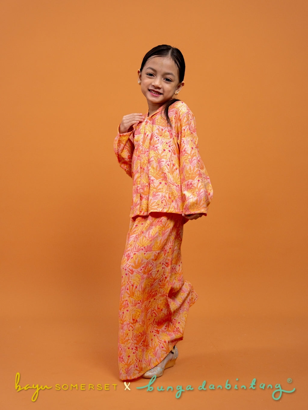 (BS X Bunga dan Bintang) KIDS Kebaya in Indah Pink