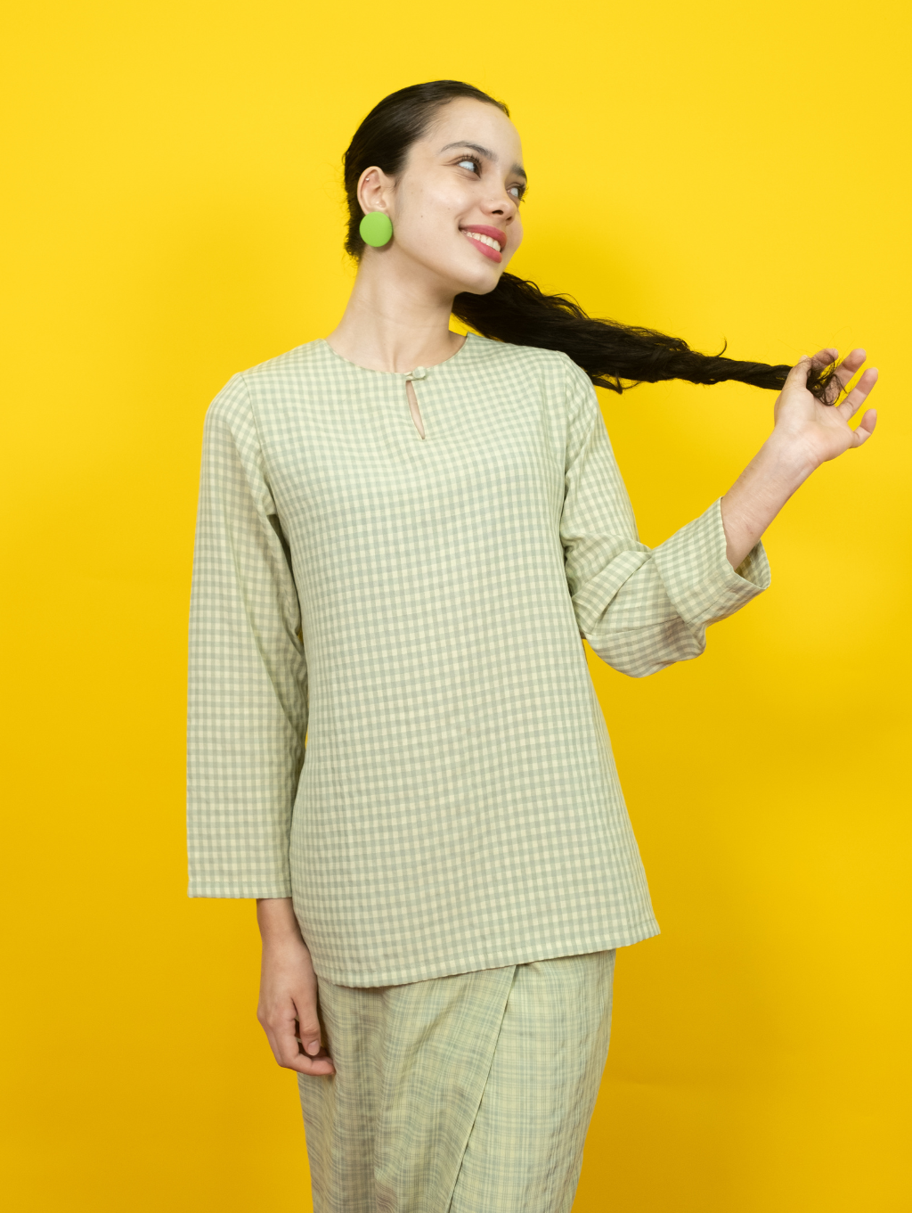 Anemone Kurung in Green